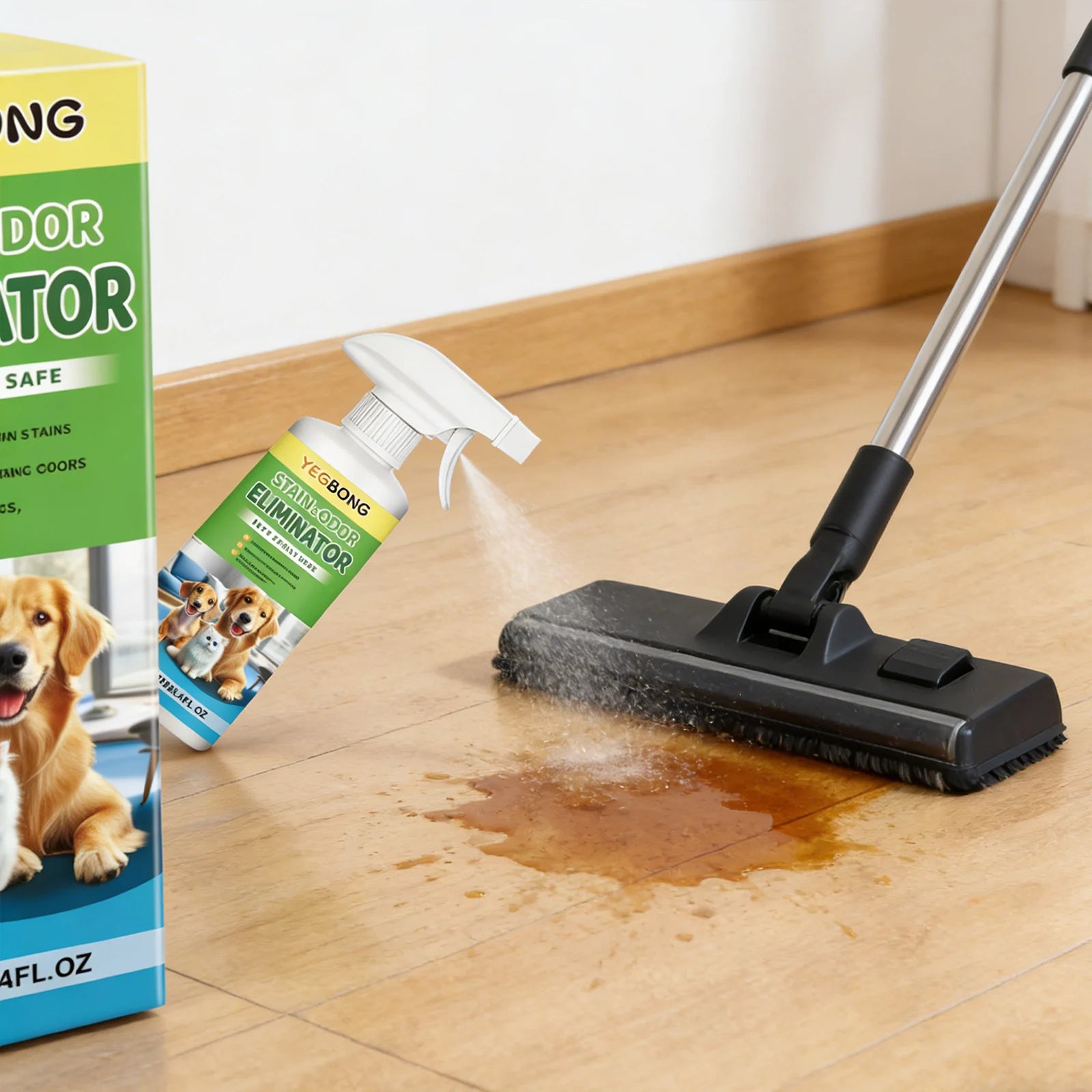 Pet Stain Remover Deep Cleaning Easily Dissolve Stubborn Urine Stains Eliminate Odor Restore Home Freshness Pet-Friendly Cleaner