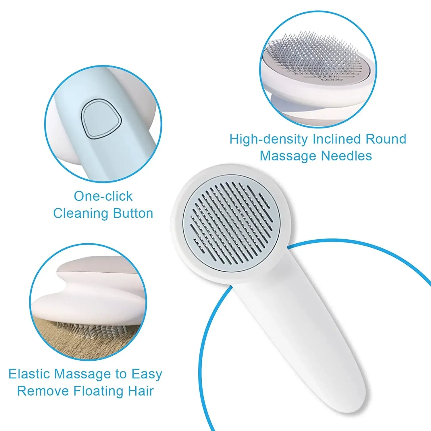 Pet Hair Comb for Cats and Dogs, Self Cleaning Brush, Massage Combs, Grooming Products, Dogs