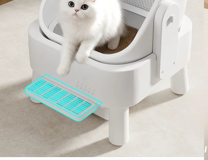 Fully Automatic Intelligent Cat Litter Box Fully Enclosed Large Electric Cat Toilet Automatic Cleaning and Pooping Shovel