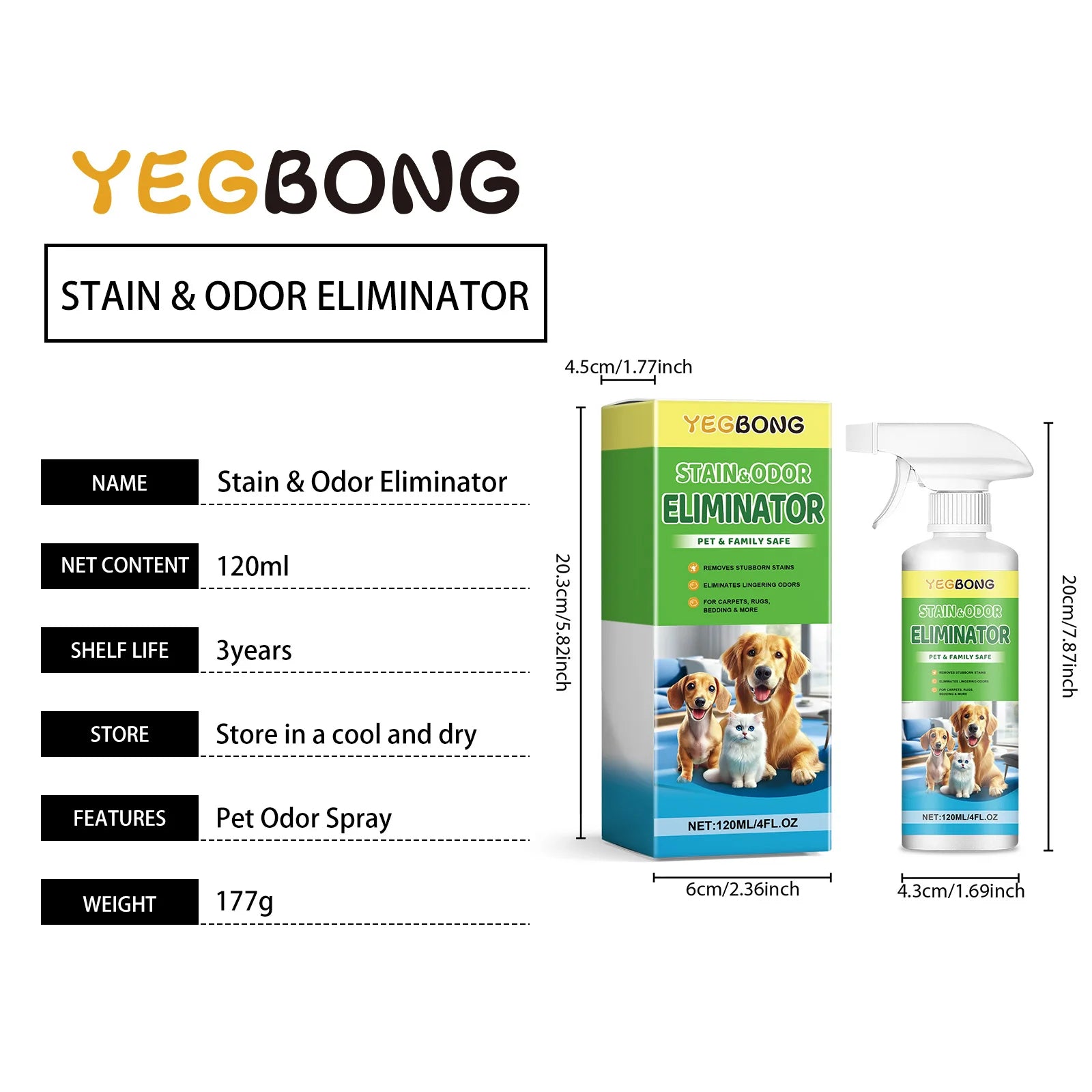 Pet Stain Remover Deep Cleaning Easily Dissolve Stubborn Urine Stains Eliminate Odor Restore Home Freshness Pet-Friendly Cleaner