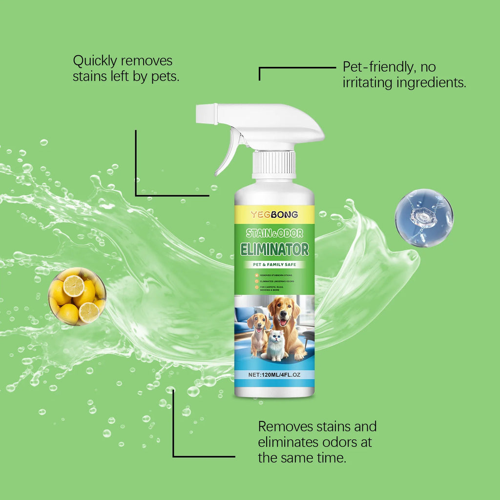 Pet Stain Remover Deep Cleaning Easily Dissolve Stubborn Urine Stains Eliminate Odor Restore Home Freshness Pet-Friendly Cleaner